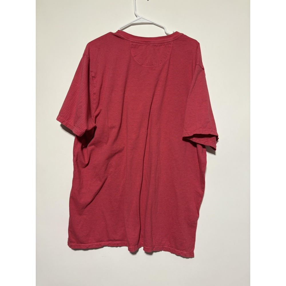 Tommy Bahama Shirt Mens 2XL Red Striped Pocket Short Sleeve - Picture 4 of 8